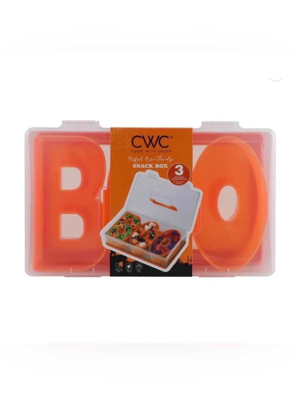Cook With Color Halloween BOO Snack Box Divided Serving Tray Orange
New with Tag